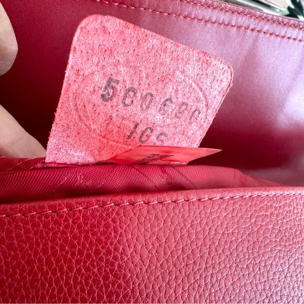 Longchamp Red Leather Flap Shoulder Bag Handbag